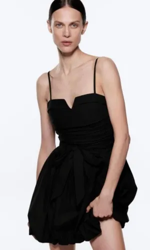 Zara Mini Black Dress thumbnail 4