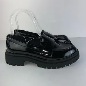 Old Navy Faux-Leather Chunky Heel Loafers womens size 6.5 thumbnail 7