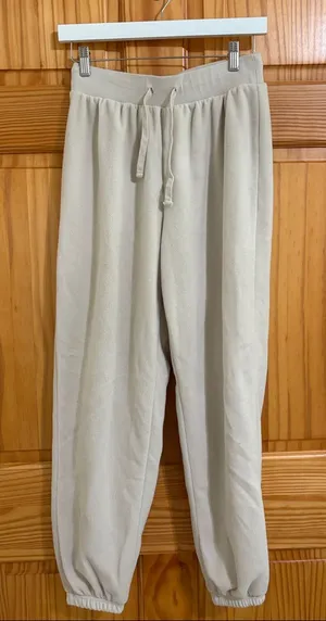 Old Navy Size Small Off-White Fleece Jogger Sweatpants thumbnail 1