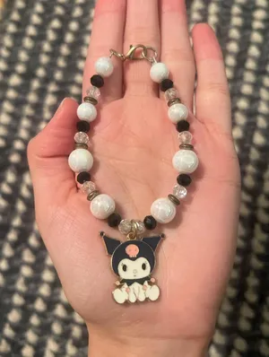 Kuromi charm bracelet #kawaii No flaws thumbnail 1