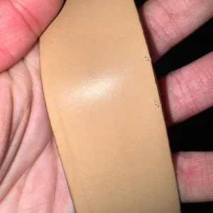 Beige genuine leather belt Tan thumbnail 5