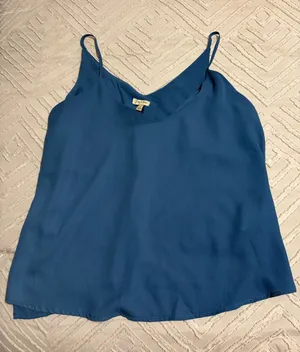 Lily White Blue Flowy Cami Tank Top Size Medium thumbnail 2