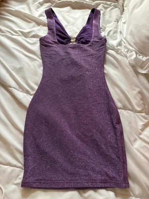 Princess Polly purple glitter mini dress thumbnail 4