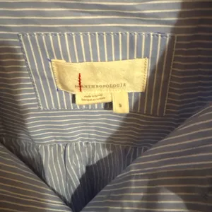 Anthropologie Sally Blue Striped Tunic Shirt Dress thumbnail 4