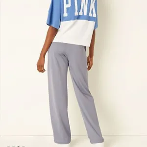 Pink Victoria’s Secret Gray High waist Track Pants(Size Small) thumbnail 2