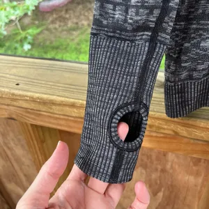 Lululemon Women's Rest Less Pullover Knit Top Heathered Black Size S thumbnail 3