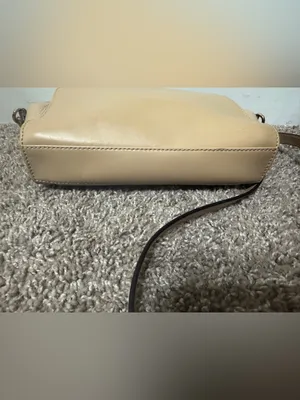 kate spade Tan Leather Crossbody with Black Zip Accents thumbnail 7