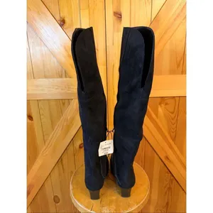 Worthington Valto Faux Suede Black High Over Knee Heeled Boots Size 6M nwt Read thumbnail 5
