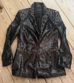 Something Navy Sequin Blazer size s thumbnail 1