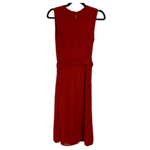 Jason Wu Sleeveless Knee Length Wrap‎ Dress in Red MRSP $495 thumbnail 3