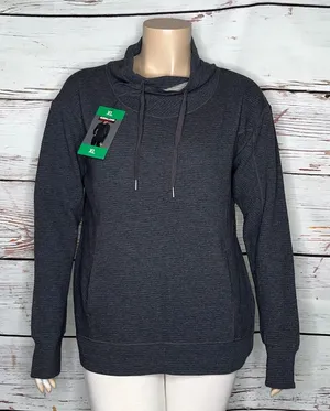 Kirkland Signature NWT Size XL Dark Gray Mock Neck Pullover Sweatshirt Top thumbnail 1