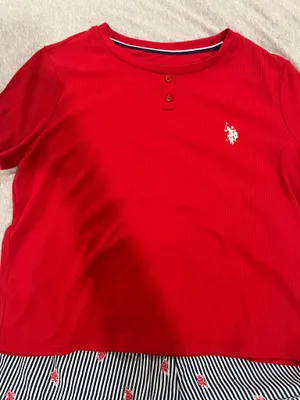U.S. Polo Assn. ' Red Short Sleeve Henley Top with shorts set Size M thumbnail 7