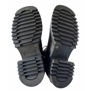 Steve Madden Black Leather Lug Sole‎ Turn Lock Chelsea Ankle Boots Womens 6 NEW thumbnail 6