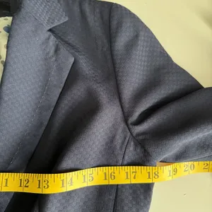 Allen ABS Womens Blazer 4 Blue Business Professional Office Artsy Lined Jacket thumbnail 16