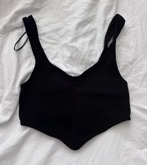 ZARA Black Cropped Top Tank thumbnail 1