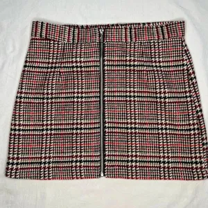 Forever 21 Plaid Flannel Mini Skirt Size 29 Multicolor Short Zip Up thumbnail 3