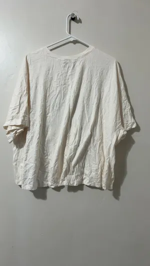 Peace Love World Women's Cream Graphic Tee Small thumbnail 3
