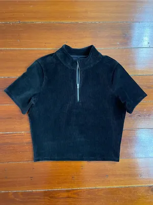 Alo Yoga Micro Corduroy Winter Break Set Mock Neck Quarter Zip & Pants ❤️🎀 thumbnail 15