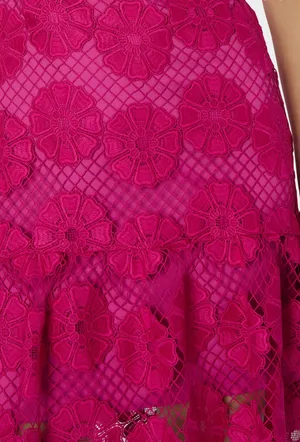 Pink Floral Lace Dress thumbnail 3