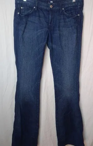 7 For All Mankind 10 30 A Pocket Dark Wash Jeans thumbnail 1