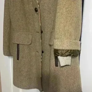 Vintage M Linman wool Burberry pattern Coat Brown thumbnail 8