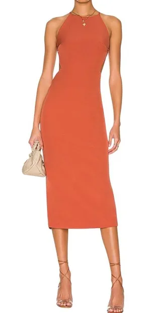 Bardot Ramona Midi Dress Copper Size M thumbnail 1