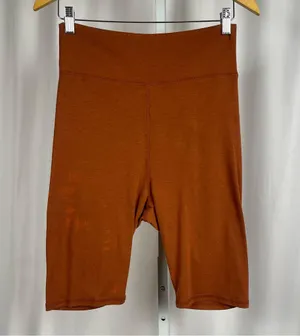 Pinkblush Medium Rust Bike Shorts Maternity High Waist Stretchy Casual thumbnail 1