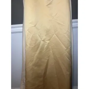 Eden Maids Dress Womens 6 Yellow Strapless Satin Sheath Maxi Bridesmaid Gown thumbnail 3