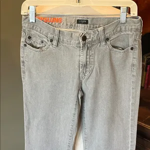 J Crew Low Rise Hipslung Gray Jeans thumbnail 2