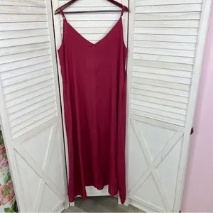 Zanzea‎ Maxi Slip Dress Maroon Red 12 Sleeveless thumbnail 8