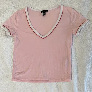Pink  V-neck Tshirt thumbnail 1