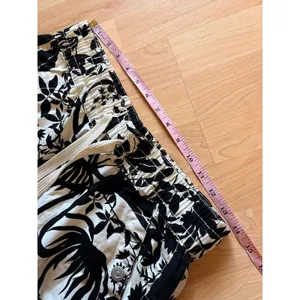 MAEVE Anthropologie Tenley‎ twill track pants black white jungle cat panther XS thumbnail 6