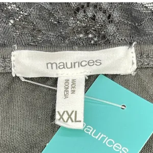 Maurices Cami Tank Top Women XXL Gray Crinkle Lace‎ Trim Coquette Fairy Grunge thumbnail 8