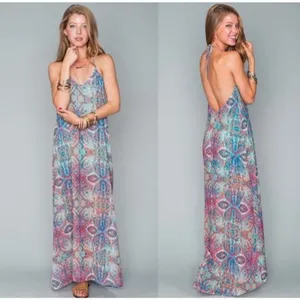Show Me Your Mumu Erlyn Halter Maxi Dress‎ Women’s Size S Multicolor ( Reef) thumbnail 2