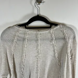 We The Free‎ People Oatmeal Beige Thermal V-Neck Waffle Knit Top Womens Medium thumbnail 8