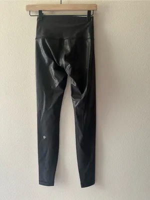 Lululemon Wunder Train High-Rise Tight 28" Radiate Foil Print Black W5DPYS Sz 4 thumbnail 4
