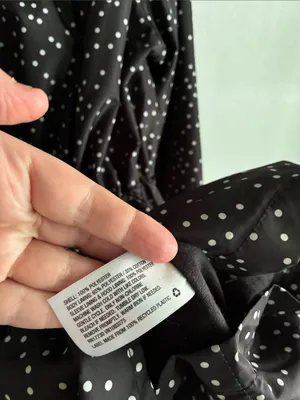 A New Day Women’s L Brown White Polka Dot Hooded Rain Jacket Water Resistant thumbnail 5