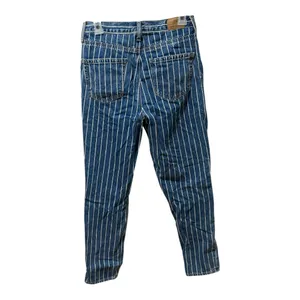 American‎ Eagle Pinstripe Mom Jeans Womens 4 Blue Excellent High Rise Striped thumbnail 4