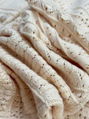 Sézane Cream Open-knit Lace Cardigan thumbnail 8