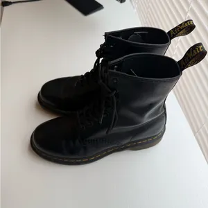 Dr. Martens Black Boots with Yellow Stitching thumbnail 3