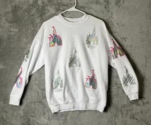 Disney Parks Cinderalla’s Castle Reflective Icon Women's‎ Sweatshirt Medium thumbnail 1