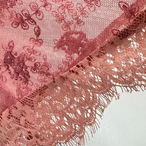 Sheer Mauve Mixed Lace Bell Sleeve Top Eyelash Fringe Gimmicks by BKE Fairy Boho thumbnail 10