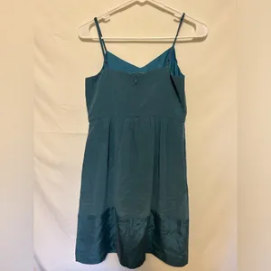 Madewell Silk Bordershine‎ Cami Dress in Teal Size 0 thumbnail 5