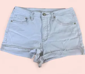 Women’s Seven7 Denim Jean Cut Off Shorts 6 Raw Hem White Cream thumbnail 1