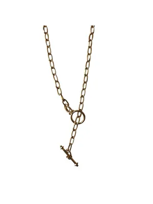 Express Gold-Toned Link Necklace Toggle Clasp Fastener thumbnail 2