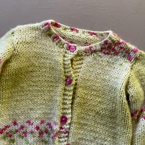 Handmade Vintage Cottage Core Hand Knit Cardigan Sweater thumbnail 6