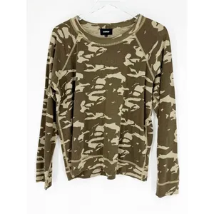 Monrow Camo‎ Crewneck Sweatshirt Women's Size L Athleisure Top thumbnail 2