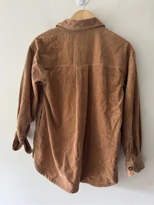 Madewell Brown Corduroy Kentwood Oversized Button Down Shirt-Jacket‎ thumbnail 3
