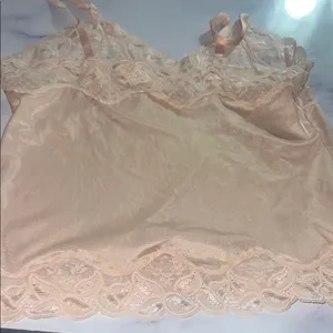 Vintage Lace Trim Satin Camisole Small thumbnail 4