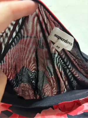 superdown Electra Mini Skirt Rose Print XS thumbnail 5